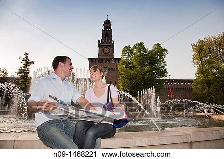 young couple in Milan View Large Photo Image Stock Image - young couple in Milan. Fotosearch