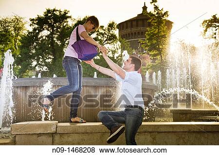 young couple in Milan View Large Photo Image Stock Photo - young couple in Milan. Fotosearch