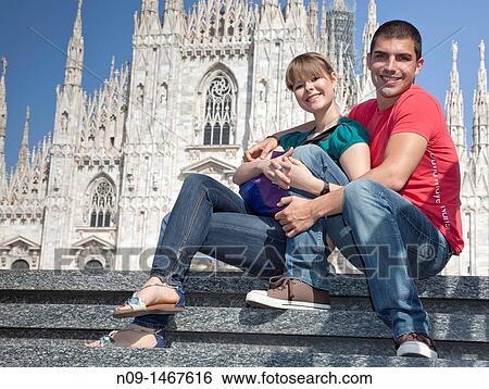 young couple in Milan View Large Photo Image Stock Photograph - young couple in Milan. Fotosearch