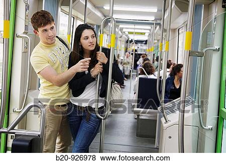 Young couple in tram, Vitoria, Alava, Basque Country, Spain View Large Photo Image Stock Photo - Young couple in tram, Vitoria, Alava, Basque Country, Spain. Fotosearch