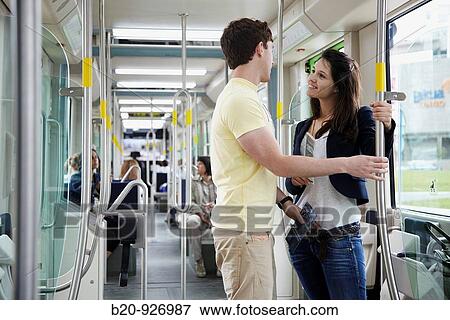 Young couple in tram, Vitoria, Alava, Basque Country, Spain View Large Photo Image Stock Photo - Young couple in tram, Vitoria, Alava, Basque Country, Spain. Fotosearch