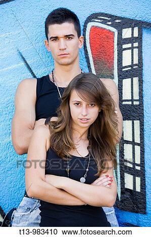 Young couple posing View Large Photo Image Stock Image - Young couple posing. Fotosearch