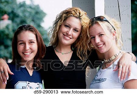 Stock Image - Young early 20's friends. Fotosearch