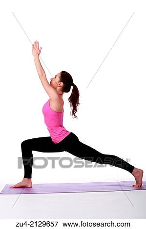 Young female model performing yoga asanas. View Large Photo Image Stock Photo - Young female model performing yoga asanas.. Fotosearch