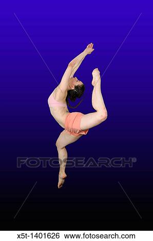 Young female modern dancer On black Background View Large Photo Image Stock Photograph - Young female modern dancer On black Background. Fotosearch