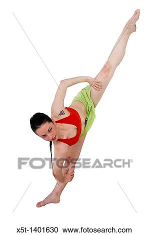 Young female modern dancer On white Background View Large Photo Image Stock Image - Young female modern dancer On white Background. Fotosearch