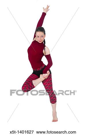 Stock Photo - Young female modern dancer On white Background. Fotosearch