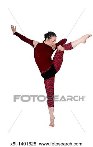 Young female modern dancer On white Background View Large Photo Image Stock Photo - Young female modern dancer On white Background. Fotosearch