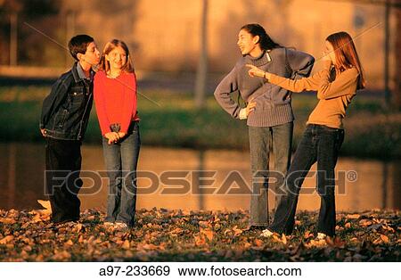 Young friends View Large Photo Image Stock Photo - Young friends. Fotosearch