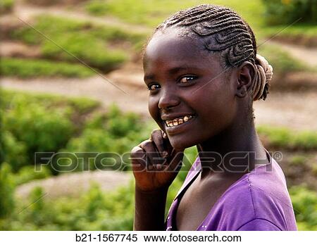 Stock Photography - Young girl at Awasa, Ethiopia. Fotosearch