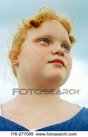 Stock Photo - Young girl at the annual Pequawket Alliance re-enactment of 1790's life. Jefferson, New Hampshire. USA. Fotosearch