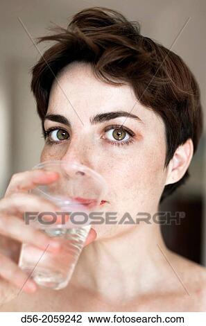 young girl drinking water. View Large Photo Image Stock Image - young girl drinking water.. Fotosearch