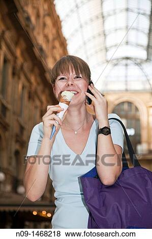 young girl gallery, milan View Large Photo Image Stock Photo - young girl gallery, milan. Fotosearch