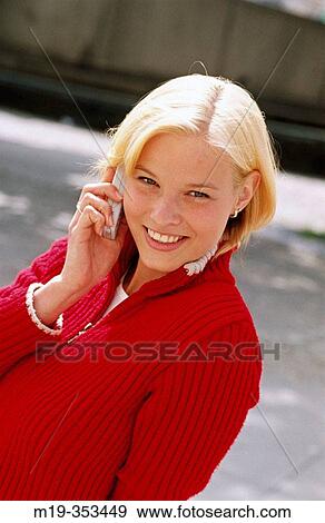 young girl on a cell phone View Large Photo Image Stock Photo - young girl on a cell phone. Fotosearch