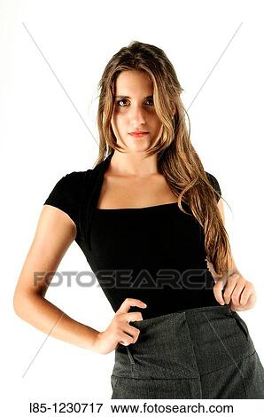 Young girl posing View Large Photo Image Stock Photo - Young girl posing. Fotosearch