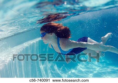 Young girl underwater View Large Photo Image Stock Image - Young girl underwater. Fotosearch