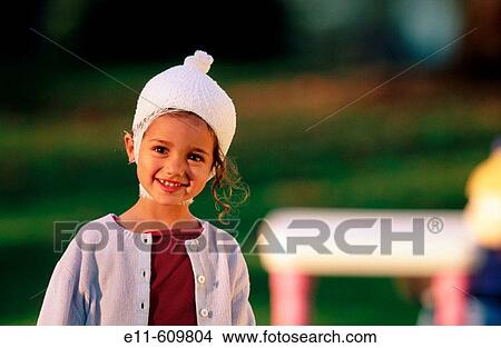 Young girl with surgical bandage on her head View Large Photo Image Picture - Young girl with surgical bandage on her head. Fotosearch