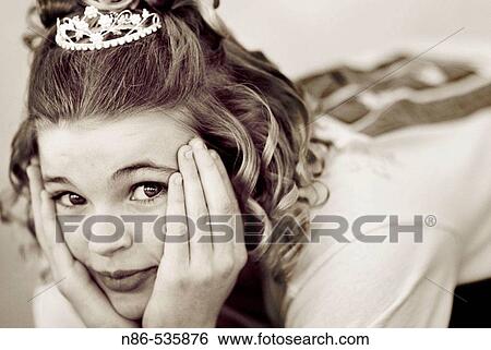 Young girl with tiara View Large Photo Image Stock Photograph - Young girl with tiara. Fotosearch