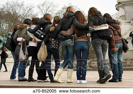 Young girls. London. England. View Large Photo Image Stock Photography - Young girls. London. England.. Fotosearch