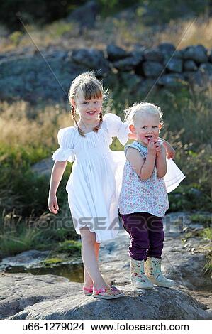 Young girls, N? velso Sm? land Sweden. View Large Photo Image Picture - Young girls, N? velso Sm? land Sweden.. Fotosearch
