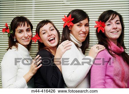 Young girls with flowers. View Large Photo Image Stock Photograph - Young girls with flowers.. Fotosearch
