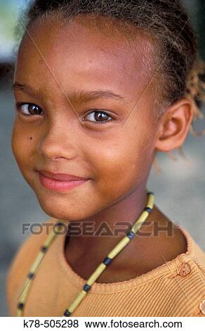 Young local girl. Les Salines, Martinique. View Large Photo Image Stock Photo - Young local girl. Les Salines, Martinique.. Fotosearch