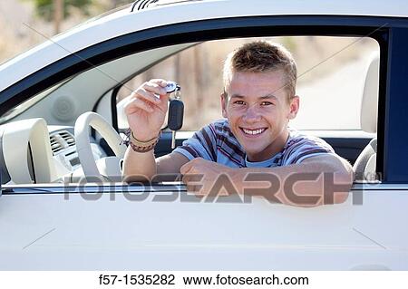 Young male learner driver View Large Photo Image Stock Image - Young male learner driver. Fotosearch