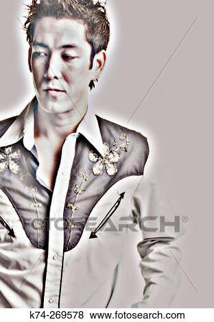 Young Man In Cowboy Shirt Gazing Sideways View Large Photo Image Stock Photo - Young Man In Cowboy Shirt Gazing Sideways. Fotosearch