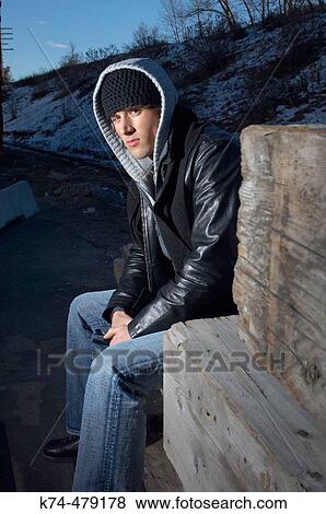 young man outside View Large Photo Image Stock Photo - young man outside. Fotosearch