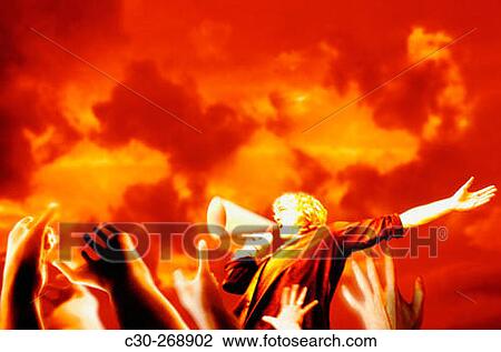 Young man speaks to enthusiastic crowd. View Large Photo Image Stock Image - Young man speaks to enthusiastic crowd.. Fotosearch