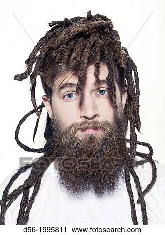 young man with beard and dreadlocks View Large Photo Image Stock Image - young man with beard and dreadlocks. Fotosearch
