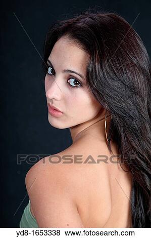 young model posing in the Studio View Large Photo Image Stock Photo - young model posing in the Studio. Fotosearch
