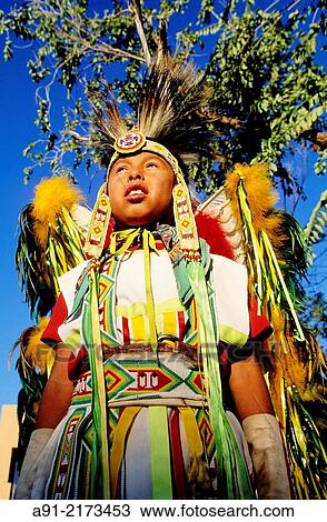 Young navajo dancer dressed in fancy attire for a pow wow. Navajo reservation. Chinle. Arizona. United states (USA). View Large Photo Image Stock Image - Young navajo dancer dressed in fancy attire for a pow wow. Navajo reservation. Chinle. Arizona. United states (USA).. Fotosearch