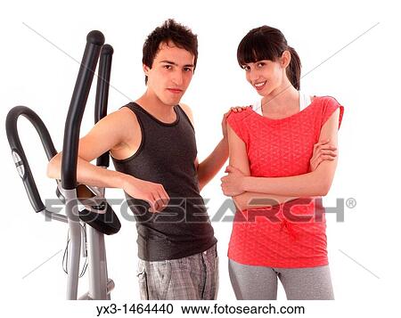 Stock Image - Young people engaged in fitness. Fotosearch