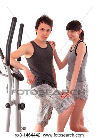 Young people engaged in fitness View Large Photo Image Stock Image - Young people engaged in fitness. Fotosearch