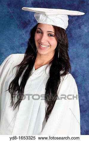 Stock Photography - Young posing for graduation pictures. Fotosearch