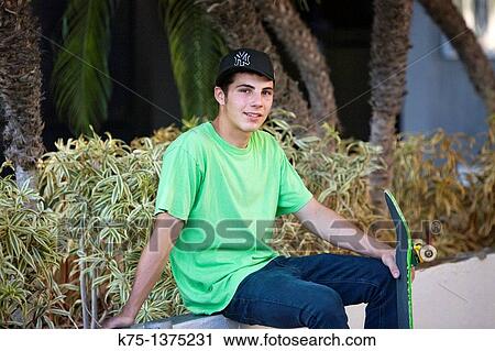 Stock Image - Young skateboarder. Fotosearch