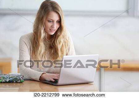 Stock Photo - Young students at campus. Fotosearch