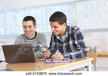 Stock Image - Young students. Fotosearch
