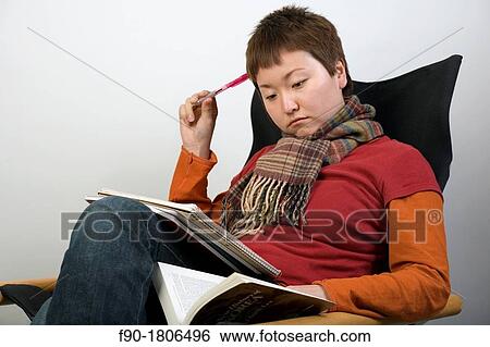Stock Photograph - Young woman Asian student. Fotosearch