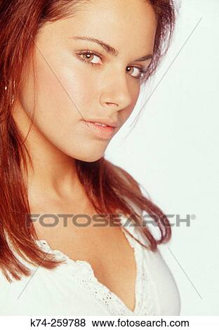 Young Woman Gazing At Camera View Large Photo Image Stock Photo - Young Woman Gazing At Camera. Fotosearch