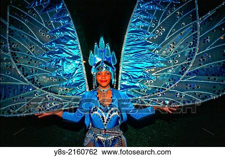 Young Woman in a Carnival Costume, Port of Spain, Trinidad. View Large Photo Image Stock Image - Young Woman in a Carnival Costume, Port of Spain, Trinidad.. Fotosearch