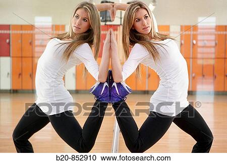 Young woman in gym, dance exercise, aerobics, fitness View Large Photo Image Stock Image - Young woman in gym, dance exercise, aerobics, fitness. Fotosearch