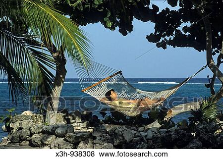young woman in hammock, ile petit caiman, little cayman island, iles caymans, cayman islands, View Large Photo Image Stock Photo - young woman in hammock, ile petit caiman, little cayman island, iles caymans, cayman islands,. Fotosearch
