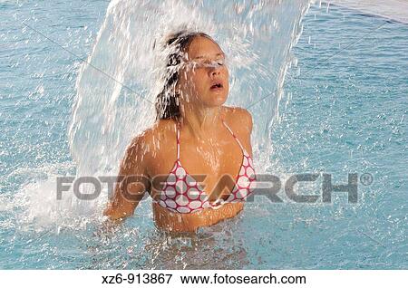 Stock Photo - young woman in the spa. Fotosearch