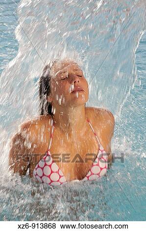 Stock Photo - young woman in the spa. Fotosearch