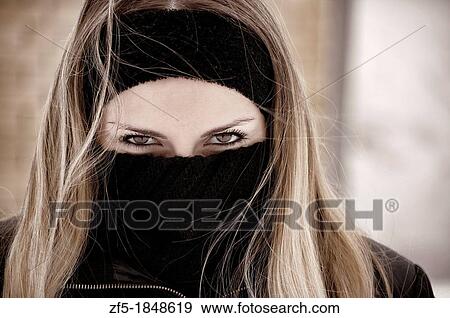 Young woman in winter clothes View Large Photo Image Stock Photo - Young woman in winter clothes. Fotosearch
