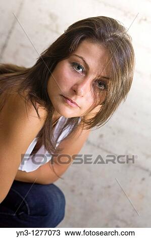 Young woman looking sad View Large Photo Image Stock Image - Young woman looking sad. Fotosearch