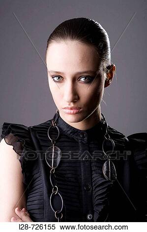 Stock Photography - Young woman portrait, close-up. Fotosearch