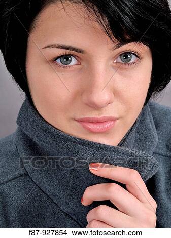 Young woman, Portrait View Large Photo Image Picture - Young woman, Portrait. Fotosearch